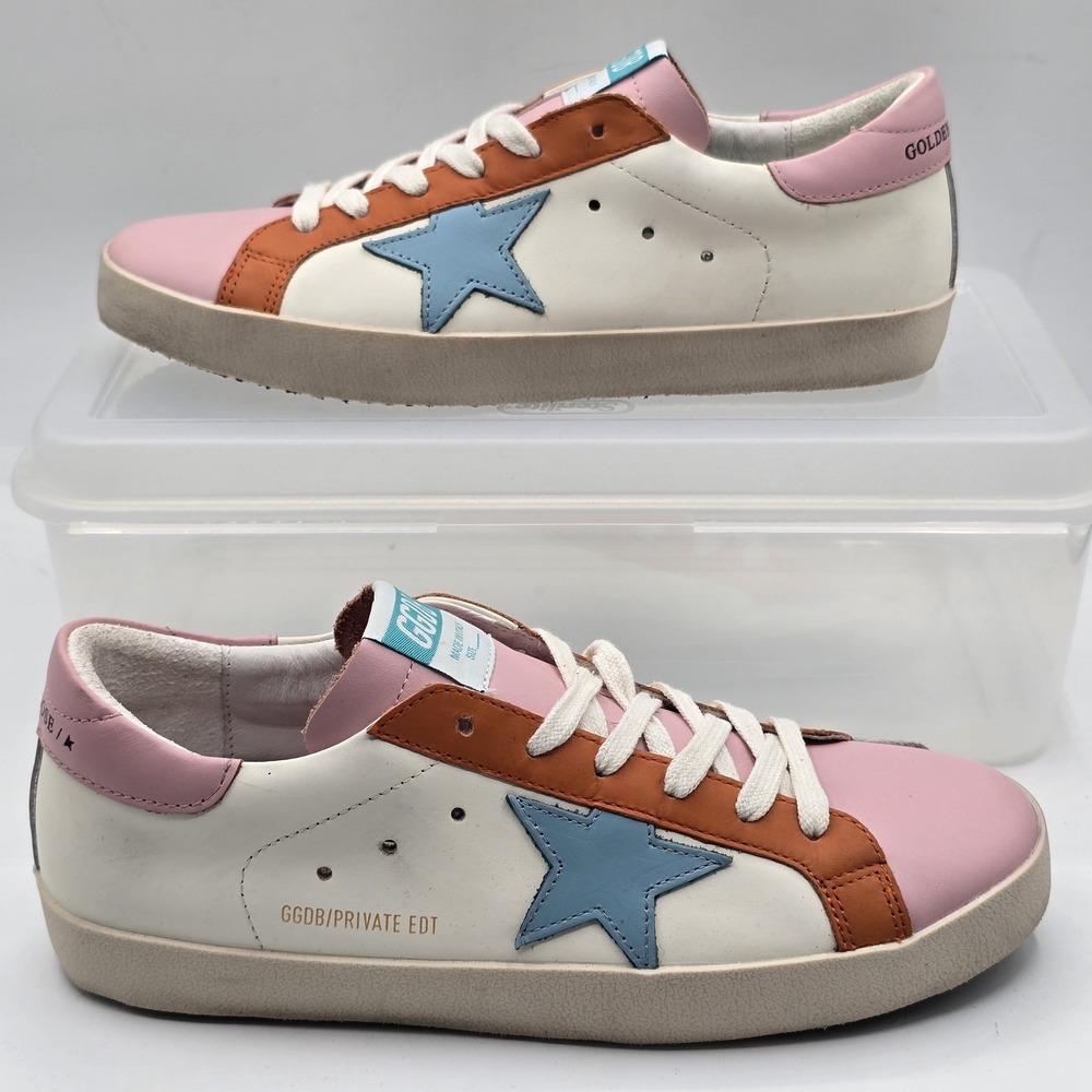 Golden Goose GGDB Superstar Shoes Womens Size 9 Multicolor Leather Sneakers